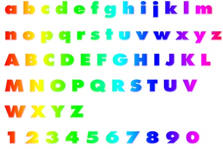 Multicolor alphabetの写真素材
