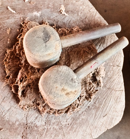 Wooden mallet  Carpentry equipment の写真素材