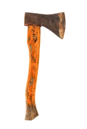 Black axe isolated on whiteの写真素材