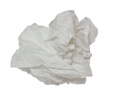 a tissue Paper on a White Backgroundの写真素材