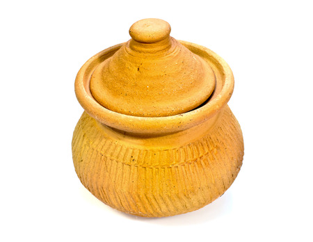 cooking pot isolated on white backgroundの写真素材