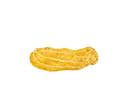 Boiled peanuts on white background