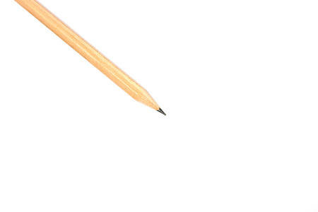 Wooden Pencil on white backgroundの写真素材
