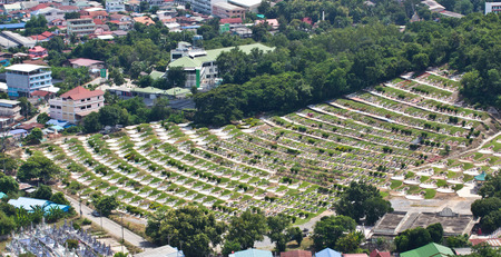 Chinese Cemetery in Thailand. Top view of the tomb of the Chinese in Thailand.のeditorial素材