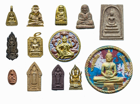 Many amulets of Thailand.For the prosperity and good fortune.の写真素材