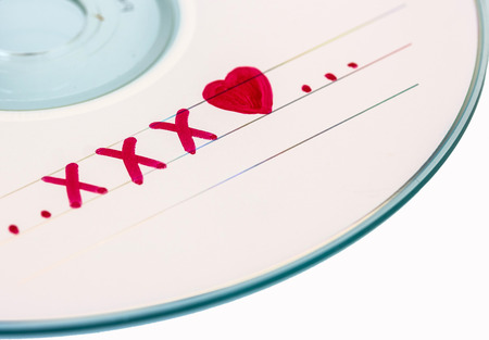 CD or DVD x-rate on white background