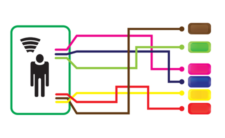 Human communication concept. connection. vector Illustration.のイラスト素材