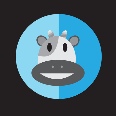 cow iconのイラスト素材