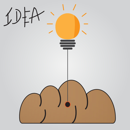 Creative brain Idea concept backgroundのイラスト素材