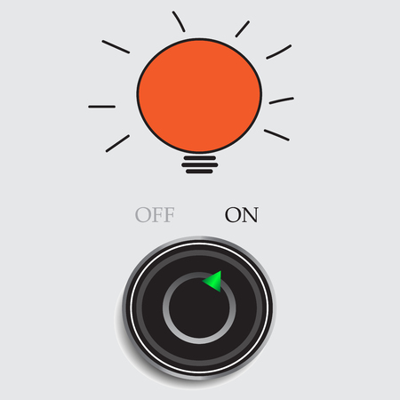 On - Off switch and lamp ideaのイラスト素材
