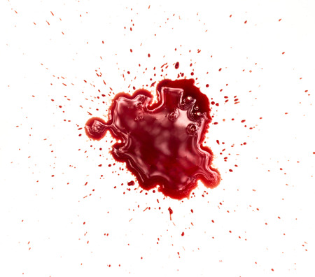 Blood stains on white background