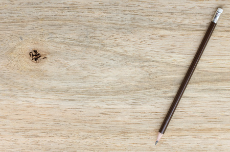 pencil on wood backgroundの写真素材