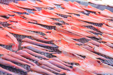 Dried fish,salted fish.Food preservationの写真素材