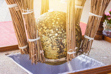 gold leaf Loknimit thailandの写真素材