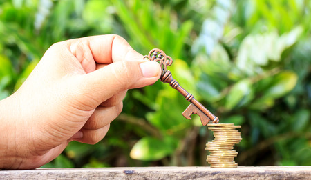 Key helped coin.Help concept.の写真素材