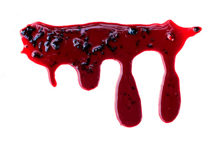 Blood flow on white background.の写真素材