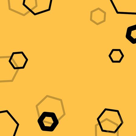 Abstract yellow honeycomb Hexagon background