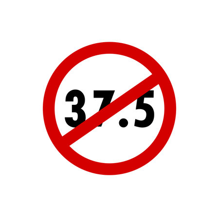 Do not enter warning sign 37.5.avoid covid-19 virus pandemic warning or caution sign