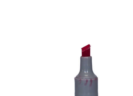 Permanent red marker isolated on white background.の写真素材