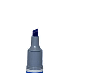 Permanent blue marker isolated on white background.の写真素材