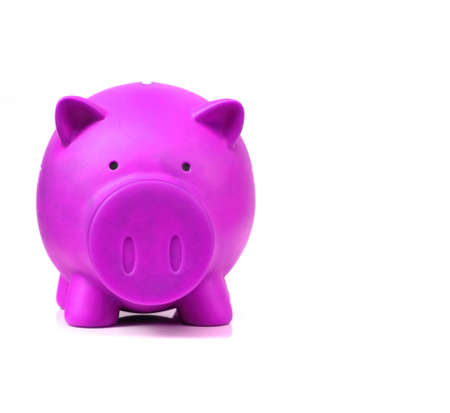 piggy bank isolated in white background.の写真素材