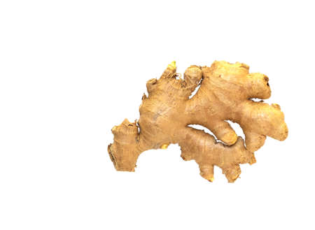 fresh ginger on white background herb with clipping path.の写真素材