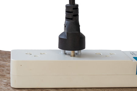 socket plug for charging,three way plugの写真素材