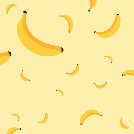 Illustration style of a yellow banana on a yellow background.のイラスト素材