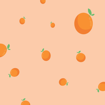 Orange Citrus Fruit Background Design Template. Orange Fruit Cartoon  Illustrationの写真素材