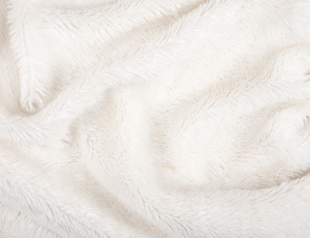 White fur as a fur texture or background (top view, selective focus)の写真素材