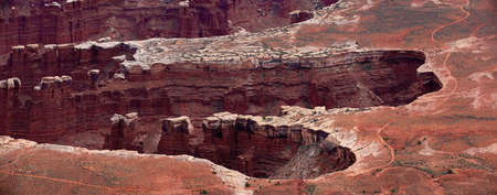 Top view from the grand view point in the Canyonlands National Park, Utah, USAの写真素材