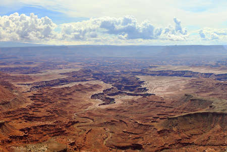 Scenic panorama from Grand view point in Canyonlands National Park, Utah, USAの写真素材