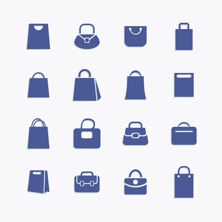 Bag and package pictogram icons collection.のイラスト素材