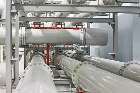 Gas-insulated high-voltage busbars, concept industry, power generation, gas-insulated busbarsの写真素材