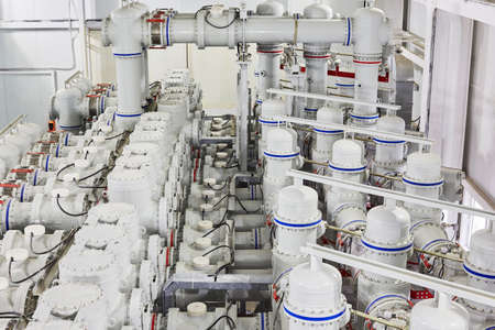 Gas-insulated insulation of electrical equipment of power plants and substations. Gas insulation.の写真素材