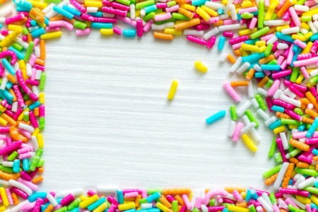 Sugar sprinkle dots, decoration for cake and bakery.の写真素材