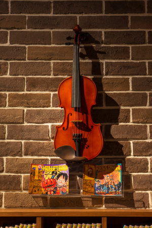 tokyo, japan - march 05 2020: At the foot of the Tokyo Tower, the Cafe Mugiwara, which is part of the Tokyo One Piece Tower amusement park by Eiichiro Oda, is inspired by the world of anime with objects from the main characters such as Brook's violin.のeditorial素材