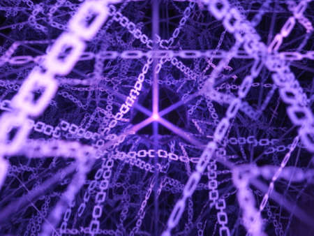 Photography of a kaleidoscope art background depicting a computer security firewall made with lasers...