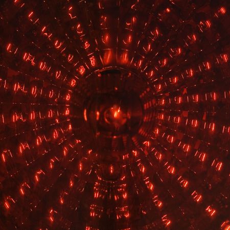 Rear Car Light against a neon backgroung