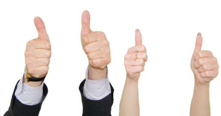 human hands showing okay signの写真素材