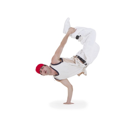 Teenager dancing breakdance in action Teenager dancing breakdance in action