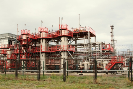 oil refining factoryの写真素材