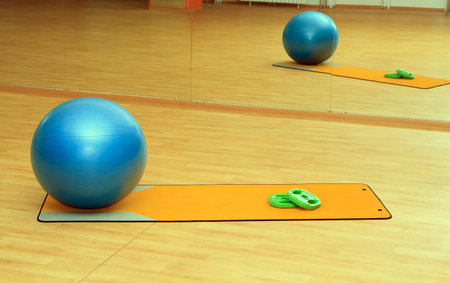 collection of fitness equipment の写真素材