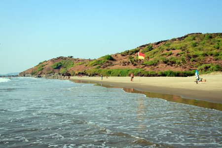 Goa, India - 20 February, 2013: View on the Vagator beachのeditorial素材