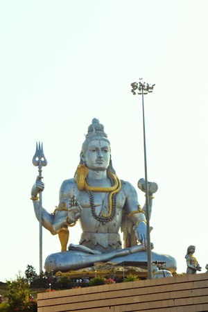 India, Karnataka - 24 February, 2013: Statue of Lord Shiva in Murudeshwar Temple in Karnataka.の写真素材