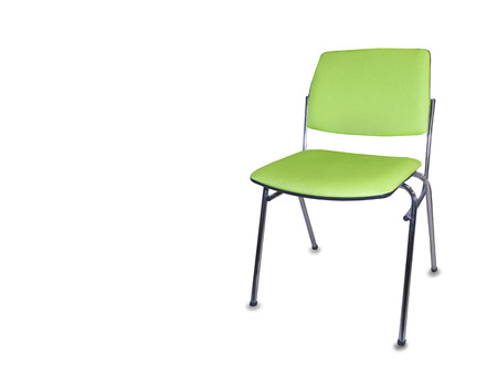 The office chair from green cloth. Isolatedの写真素材