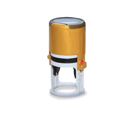 Modern office business stamp isolated over whiteの写真素材
