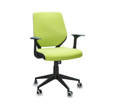 The office chair from green cloth. Isolated over white
の写真素材