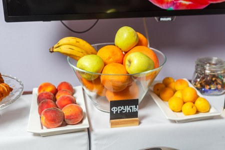 Fruit Buffet Brunch Catering Dining Eating Party Sharing Conceptの写真素材