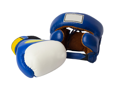 Boxing gloves and helmet kitの写真素材